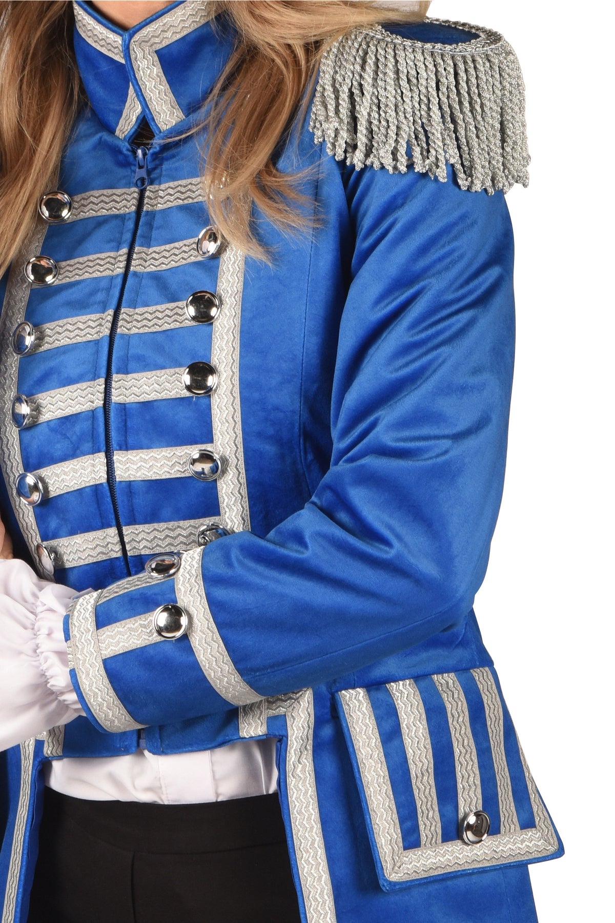 Dames Jas Fantasy World blauw zilver