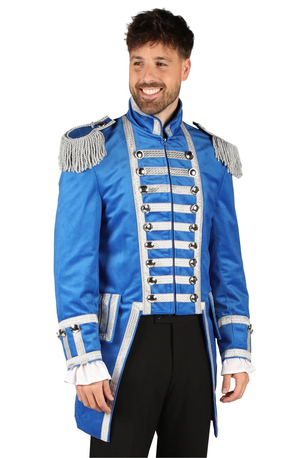 Heren Jas Fantasy World blauw zilver