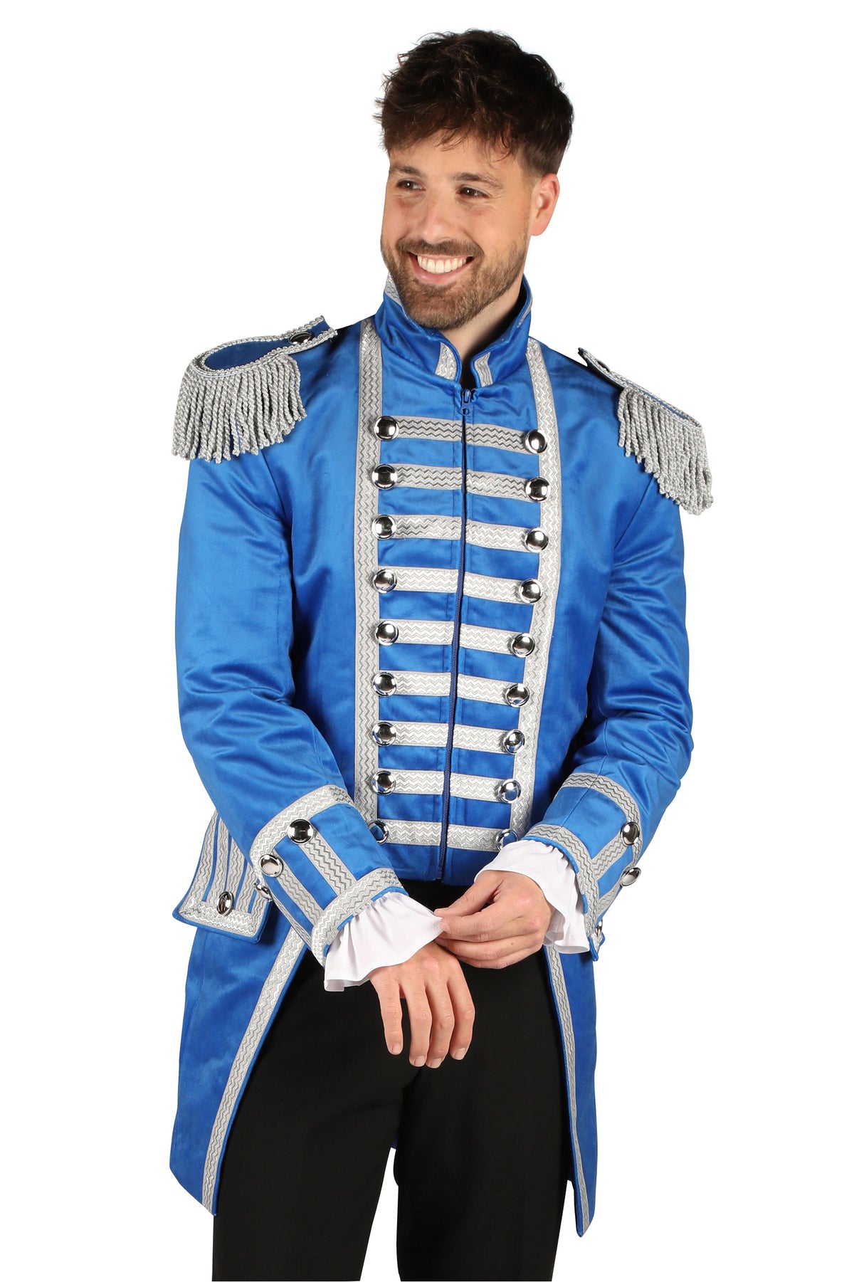 Heren Jas Fantasy World blauw zilver