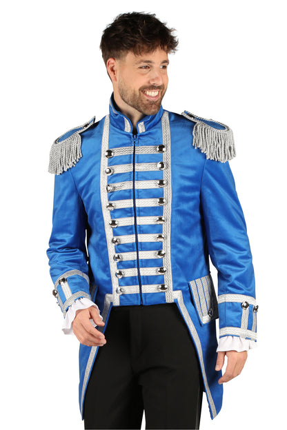 Heren Jas Fantasy World blauw zilver