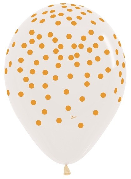 Ballon helder met gouden Confetti print