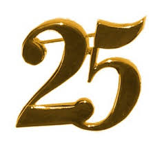 Broche 25 goud