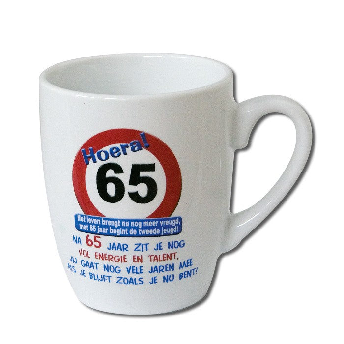 Mok 65 jaar Verkeersbord