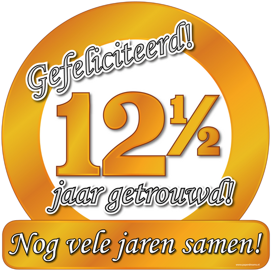 Huldeschild 12 en half jaar getrouwd
