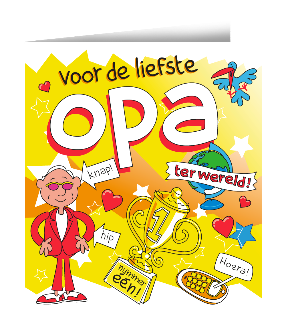 Wenskaart Opa Cartoon