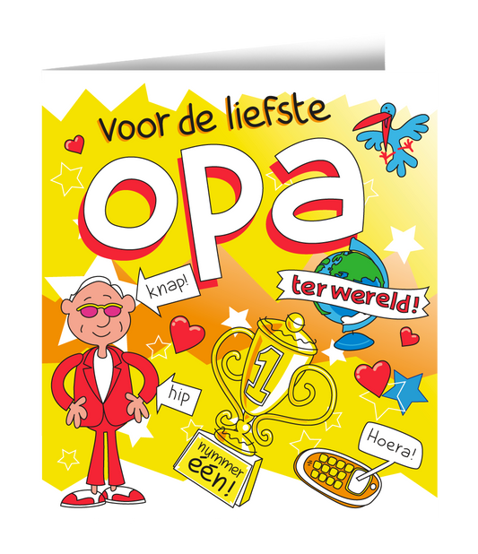 Wenskaart Opa Cartoon