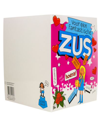 Wenskaart Zus Cartoon