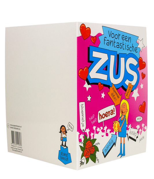 Wenskaart Zus Cartoon