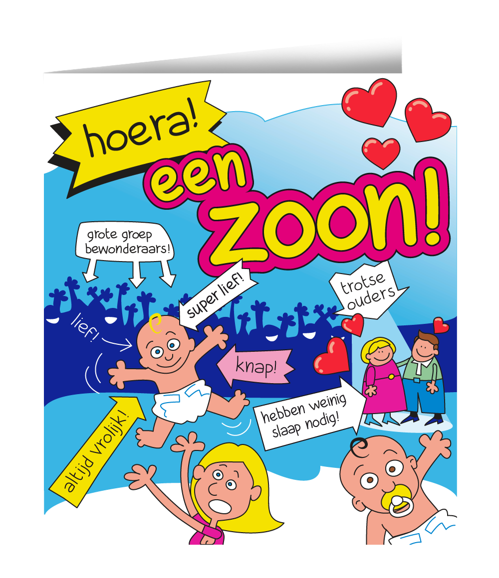 Wenskaart Zoon Cartoon