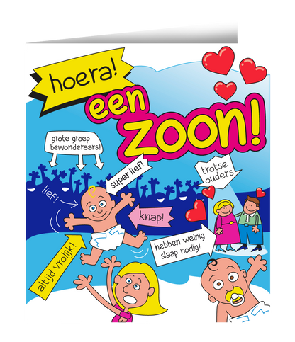 Wenskaart Zoon Cartoon