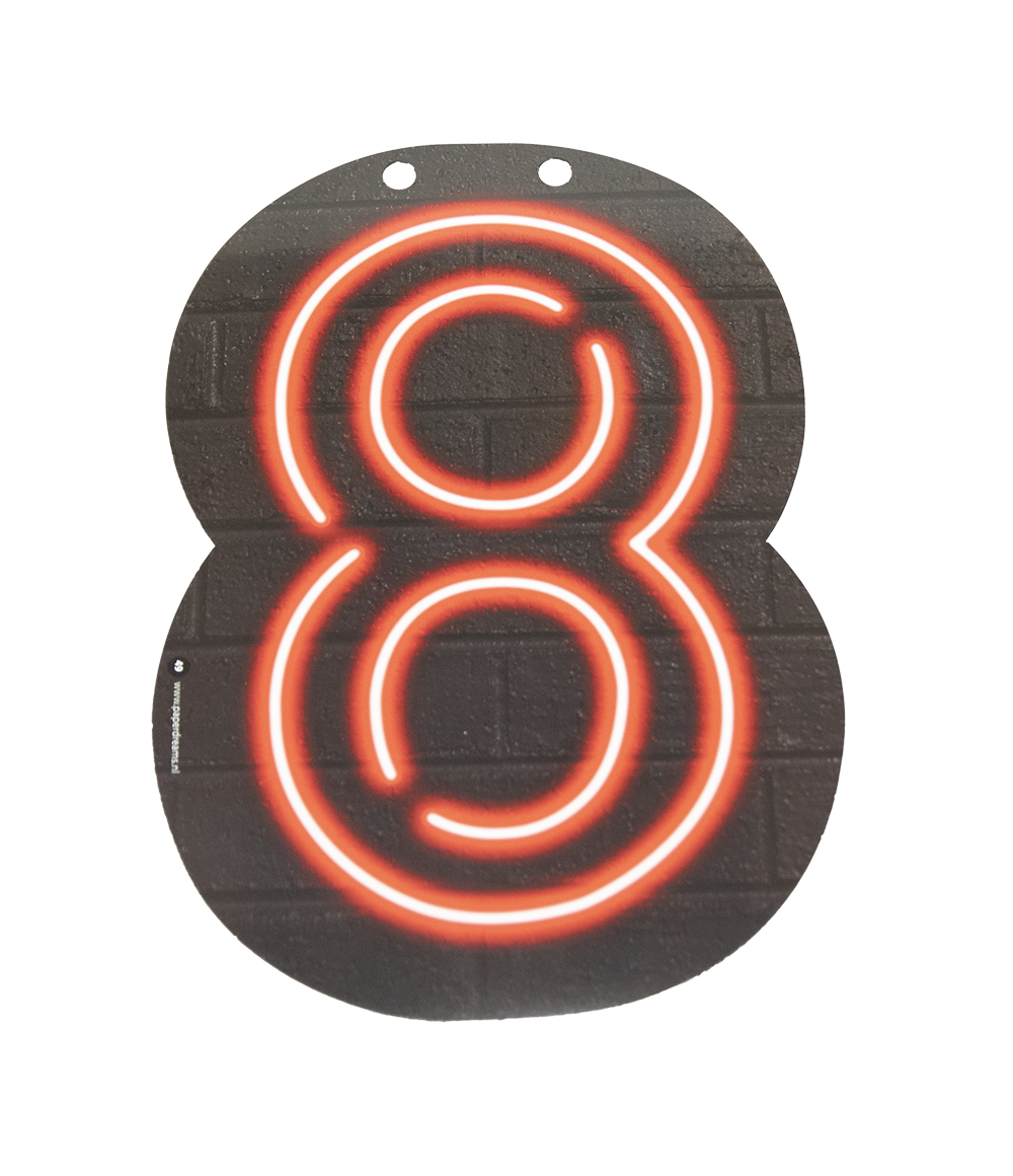 Neon Cijfer 8