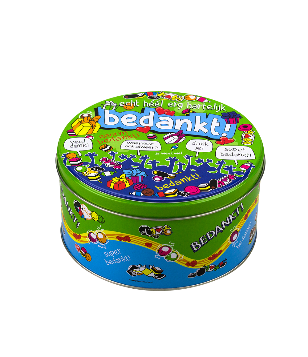 Snoeptrommel Bedankt