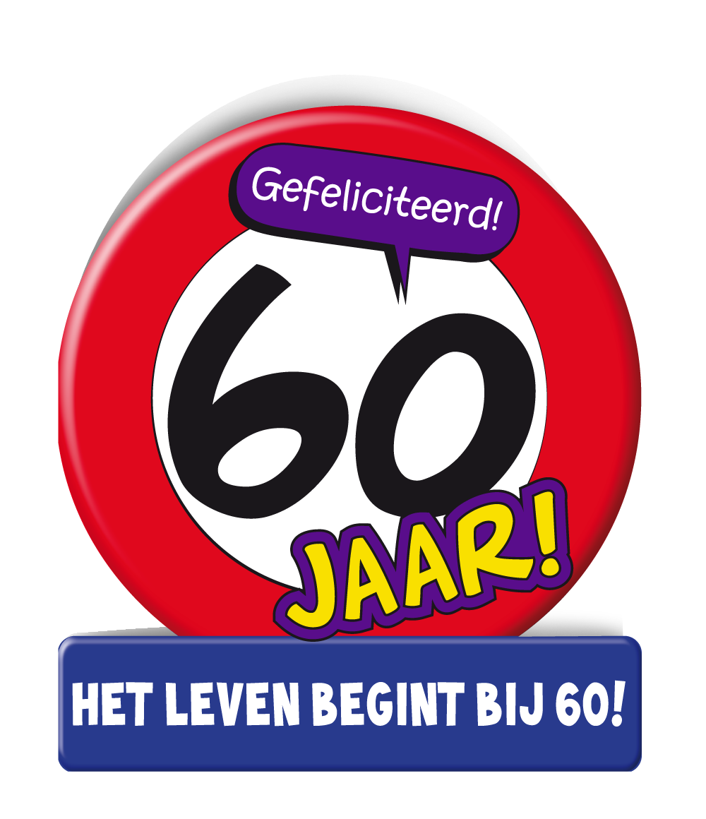 Wenskaart 60 jaar Verkeersbord