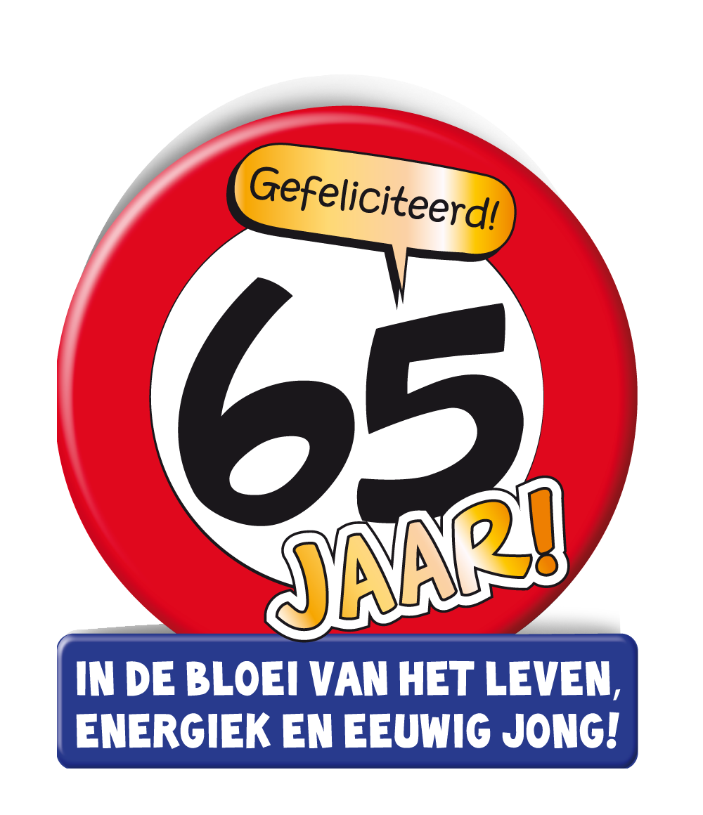 Wenskaart 65 jaar Verkeersbord