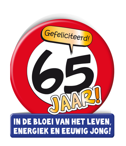 Wenskaart 65 jaar Verkeersbord