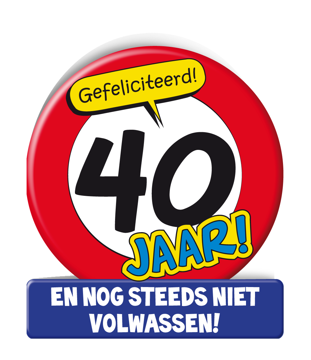 Wenskaart 40 jaar Verkeersbord