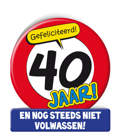 Wenskaart 40 jaar Verkeersbord