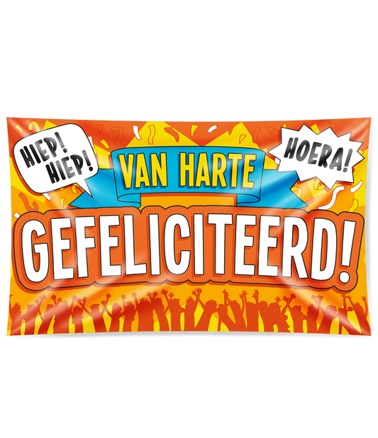 Gevelvlag Gefeliciteerd XXL