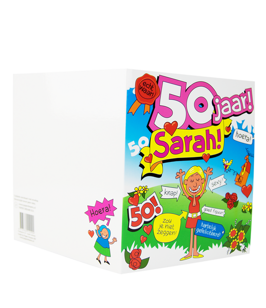 Wenskaart Sarah 50 Cartoon