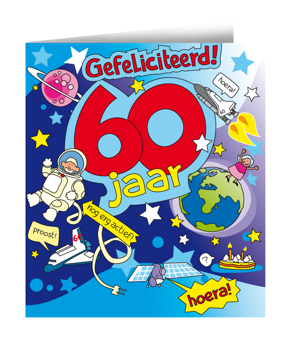 Wenskaart 60 jaar Cartoon
