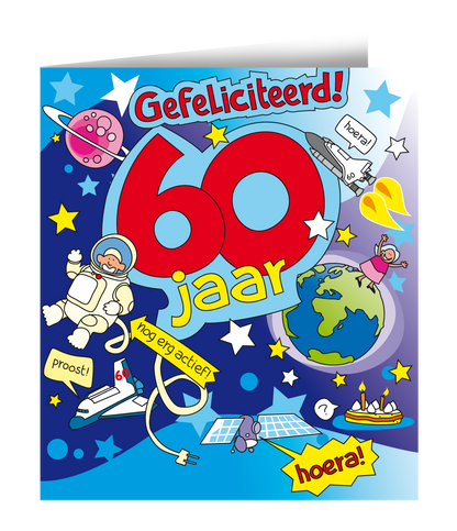 Wenskaart 60 jaar Cartoon