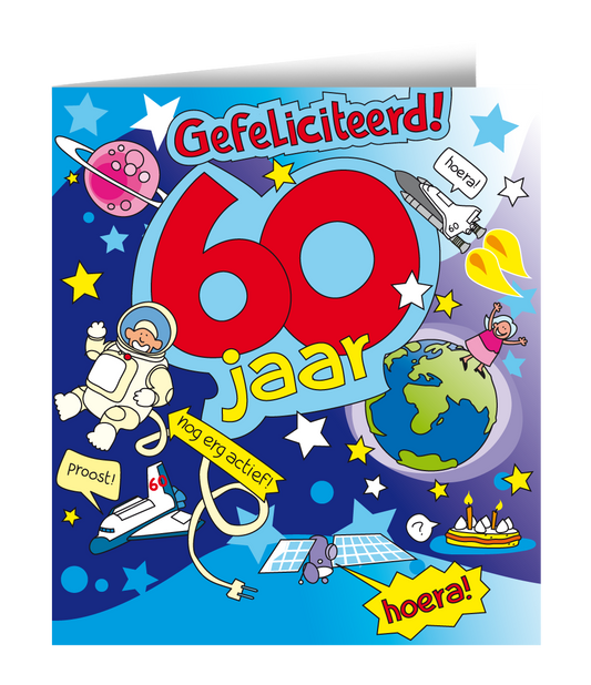 Wenskaart 60 jaar Cartoon