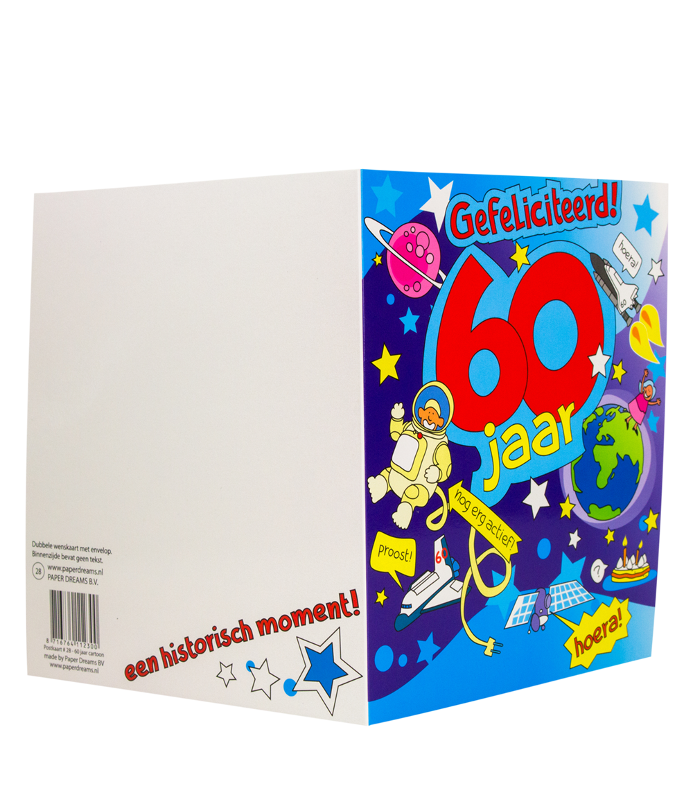 Wenskaart 60 jaar Cartoon