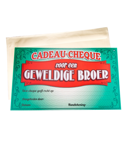 Cadeau Cheque Broer