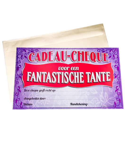 Cadeau Cheque Tante