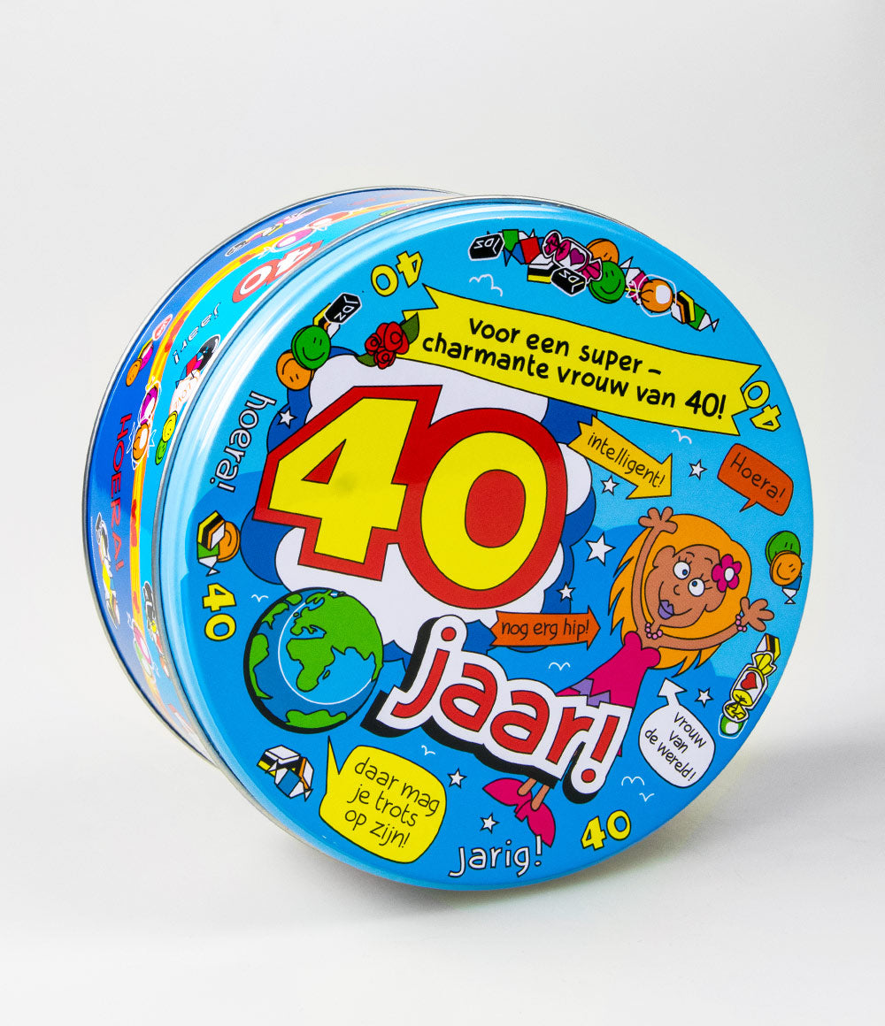 Snoeptrommel 40 jaar vrouw