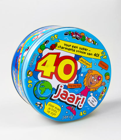 Snoeptrommel 40 jaar vrouw