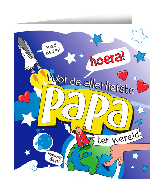 Wenskaart Papa Cartoon
