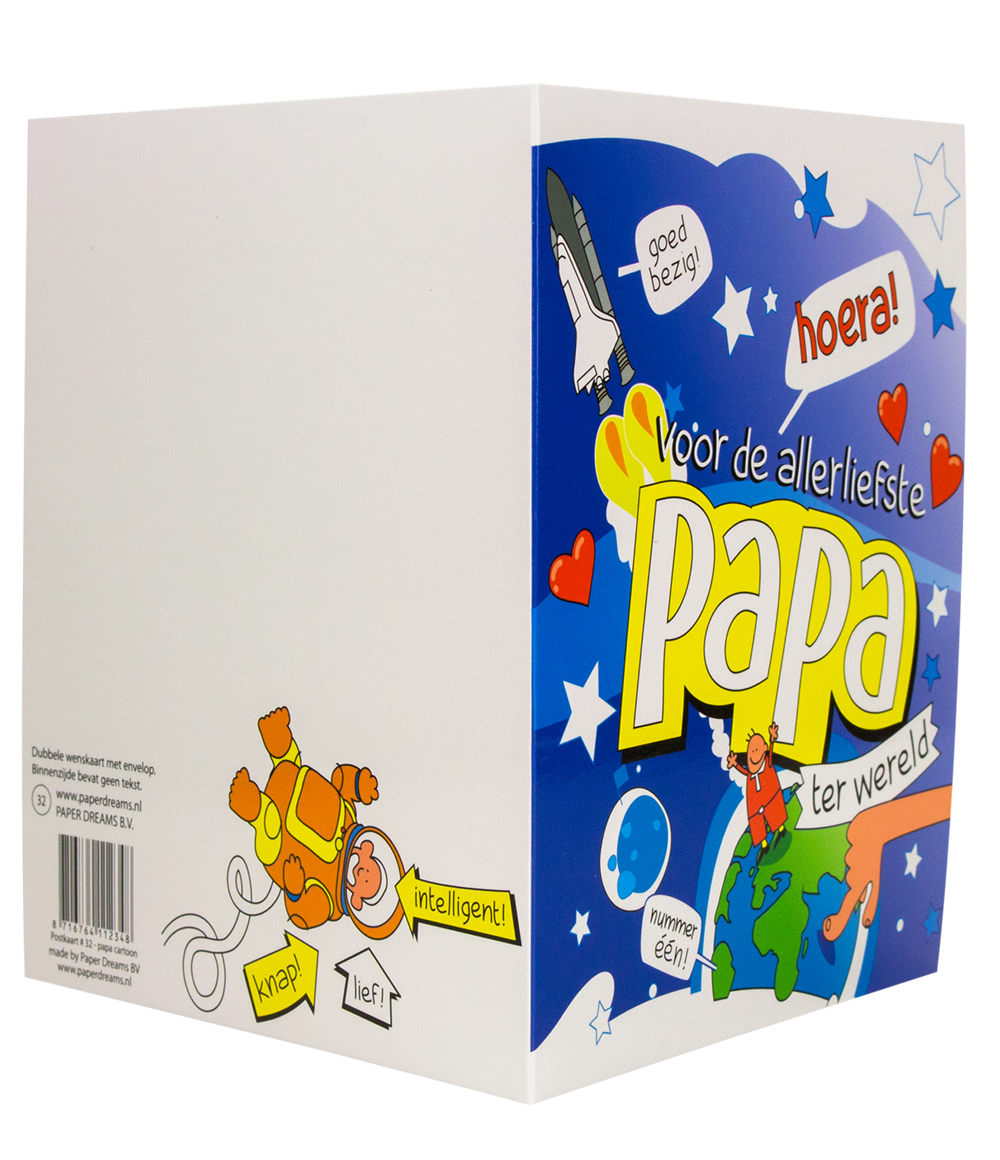 Wenskaart Papa Cartoon