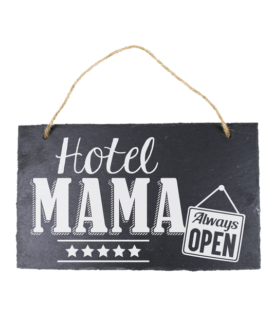 Leisteen bordje Mama