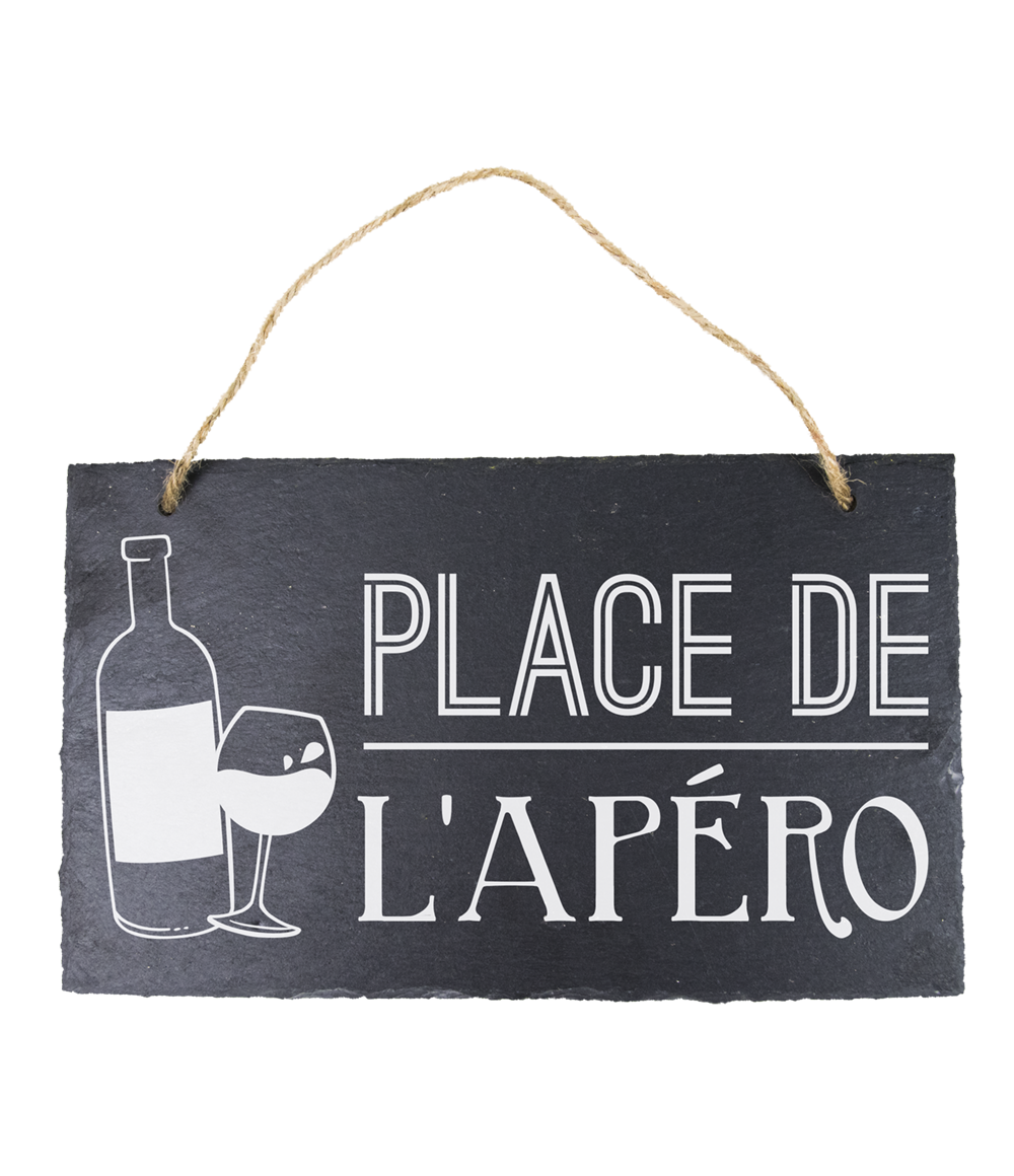 Leisteen bordje Place de l'apéro
