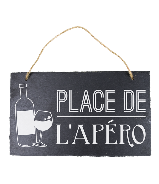 Leisteen bordje Place de l'apéro