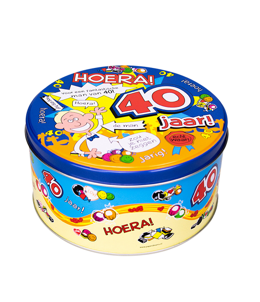 Snoeptrommel 40 jaar man