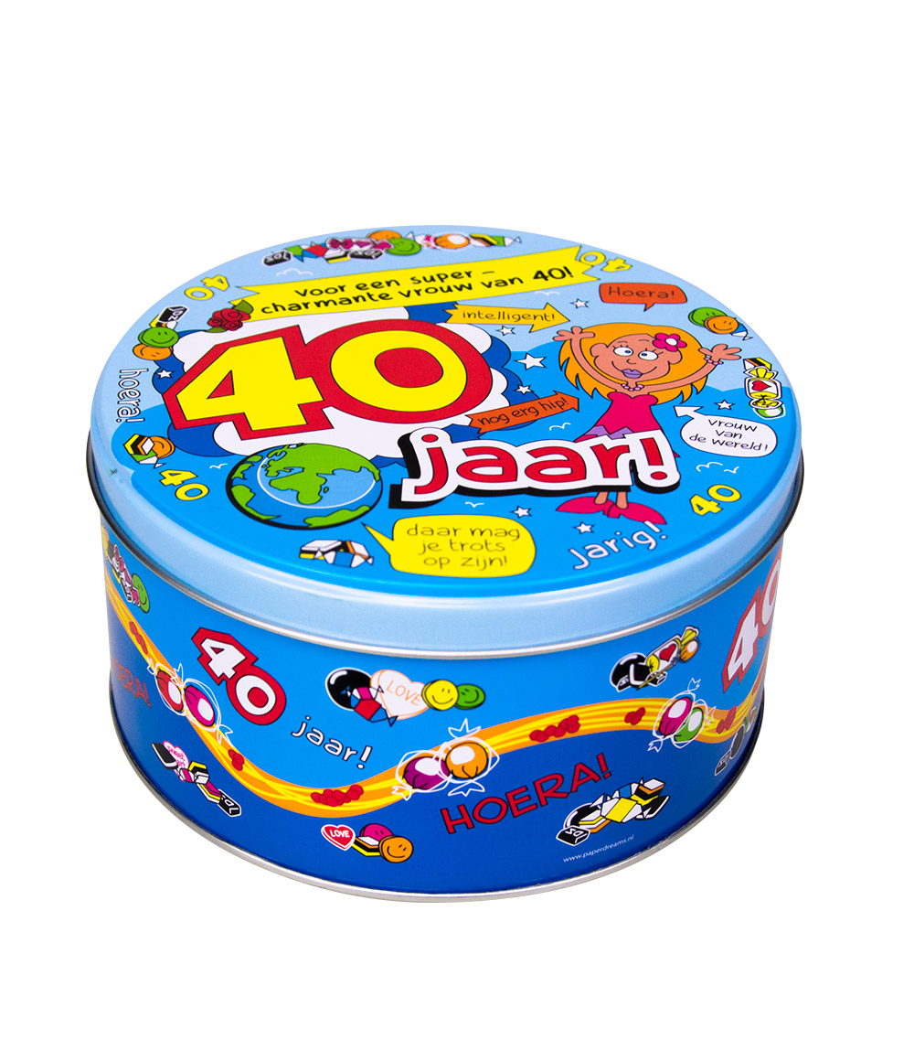 Snoeptrommel 40 jaar vrouw