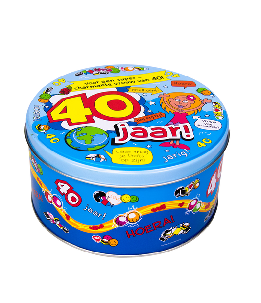 Snoeptrommel 40 jaar vrouw