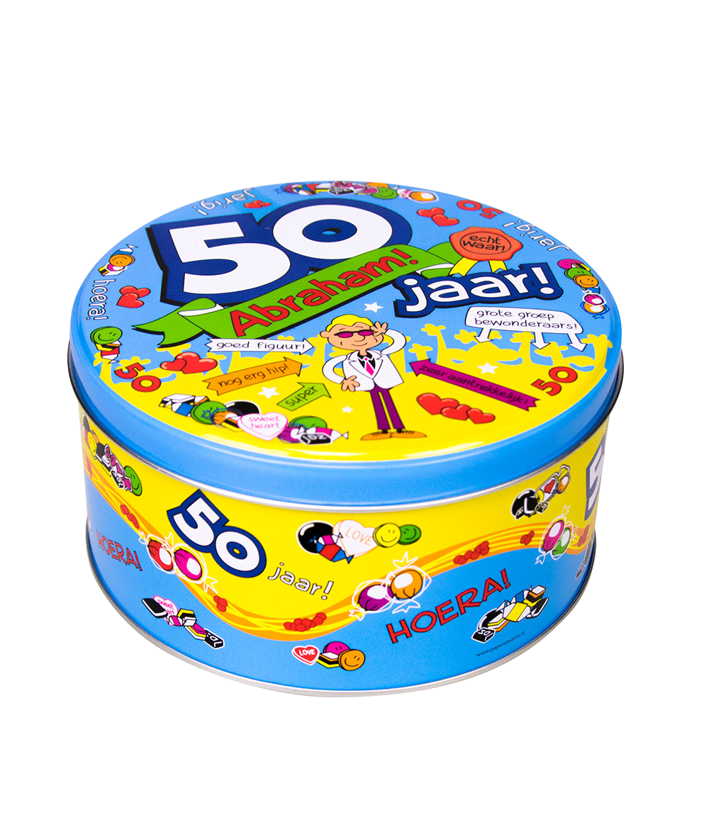 Snoeptrommel Abraham 50 jaar