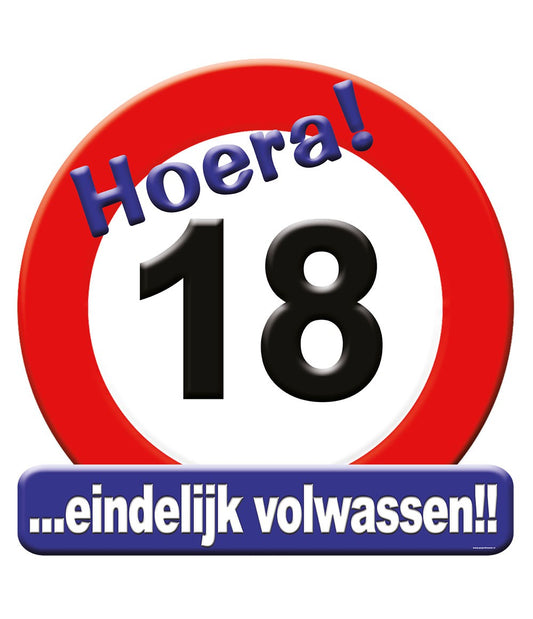 Huldeschild 18 jaar
