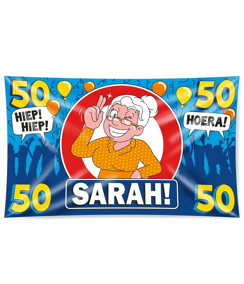 Gevelvlag Sarah 50 jaar XXL