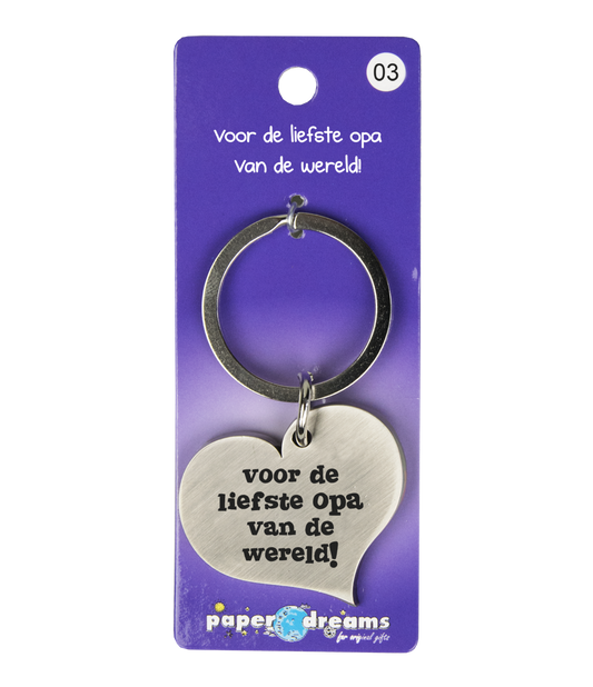 Hart sleutelhanger Opa