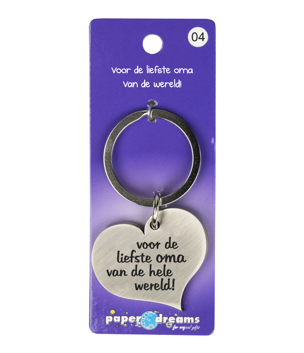 Hart sleutelhanger Oma