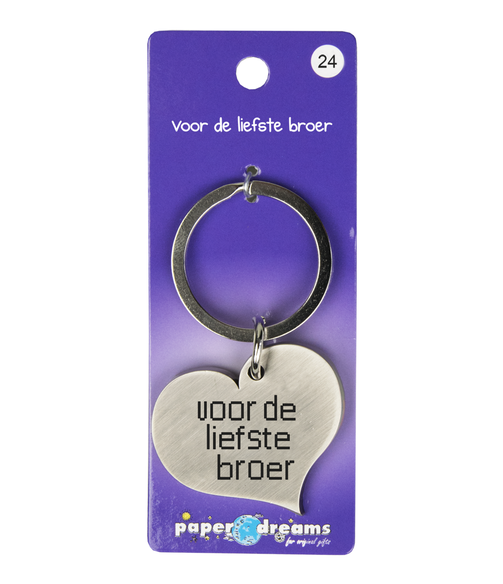 Hart sleutelhanger Broer