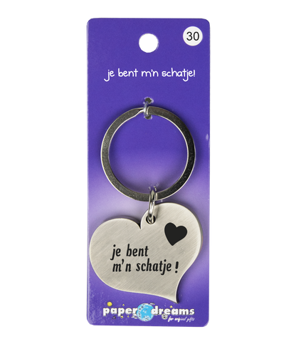 Hart sleutelhanger Schatje