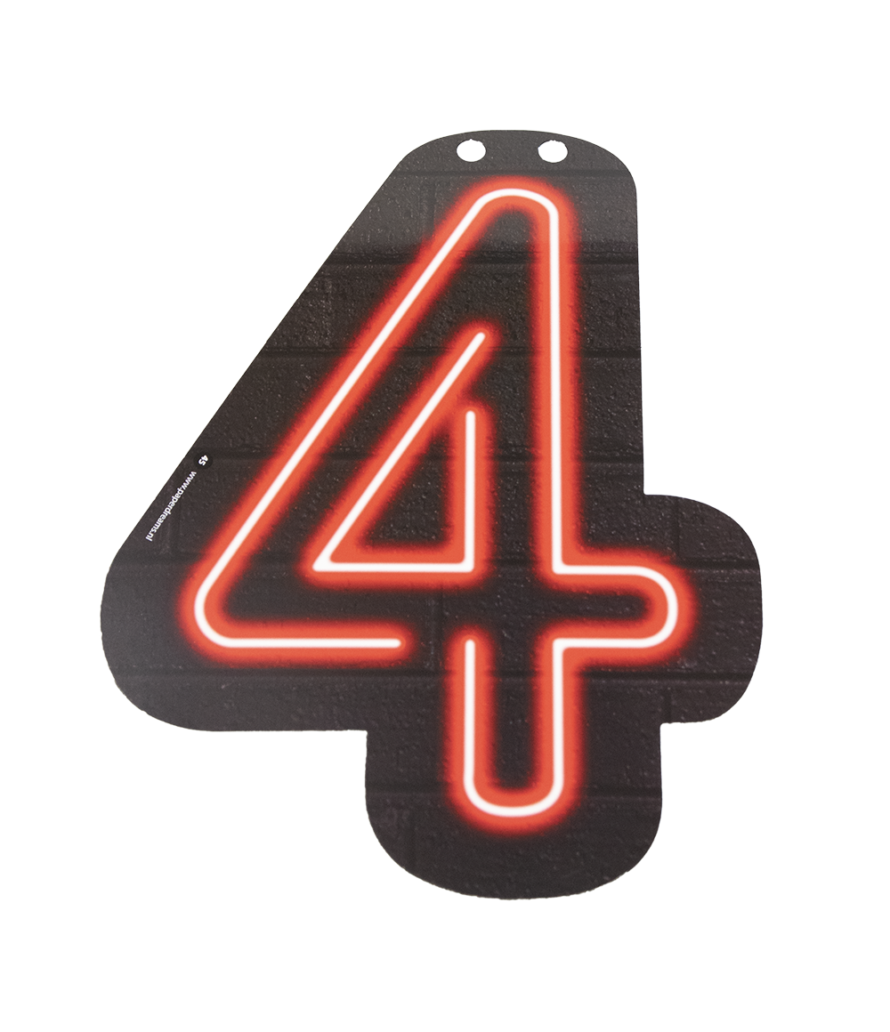 Neon Cijfer 4