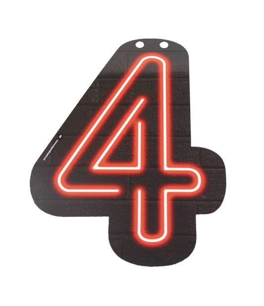 Neon Cijfer 4