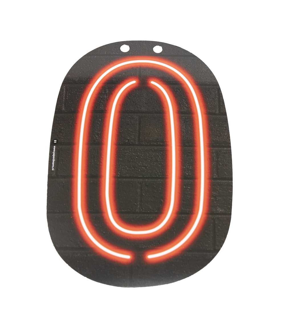 Neon Cijfer 0