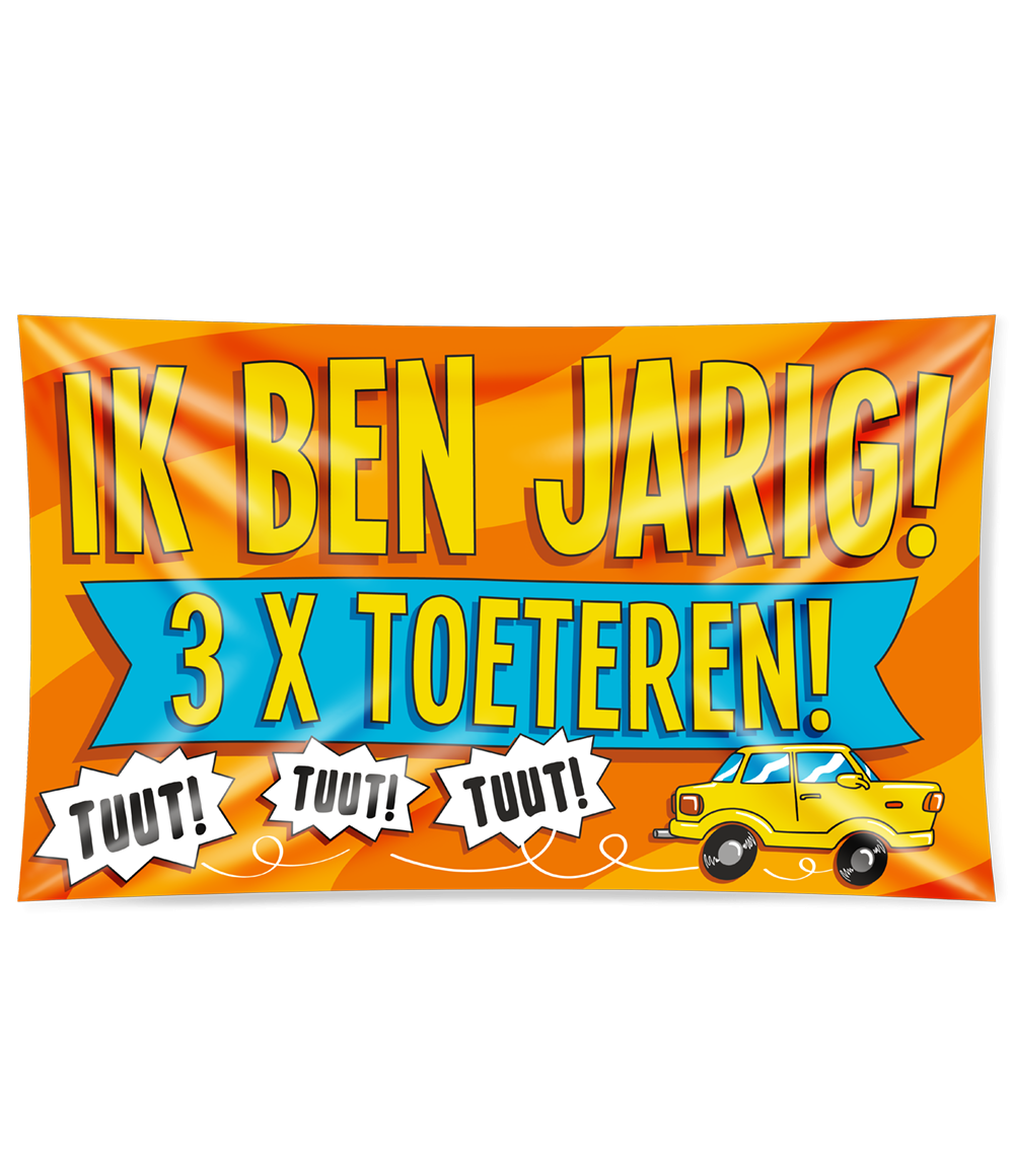 Gevelvlag Ik ben Jarig XXL